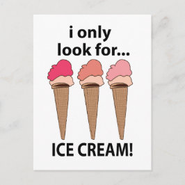 Glasskål Jag Letar Endast Efter Glass Vykort