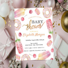 Glasskål, Munkar Godis Baby Shower Inbjudningar