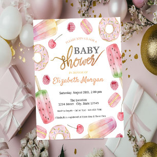 Glasskål, Munkar Godis Baby Shower Inbjudningar