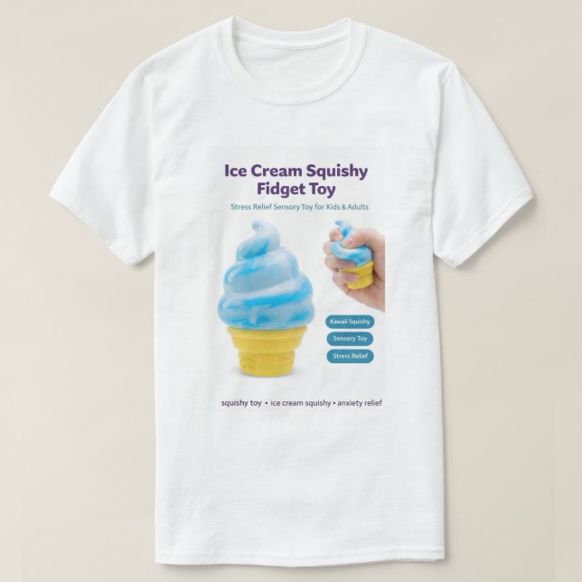 Glasskålstillbehör Kawaii Stresslindring Fidget To T Shirt (Design framsida)