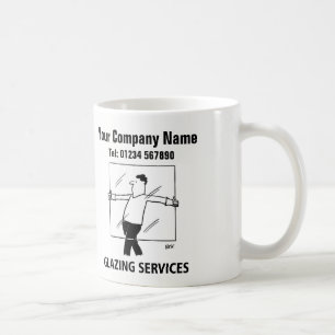 Glasskärande Glasing Services-skärning av Windows Kaffemugg