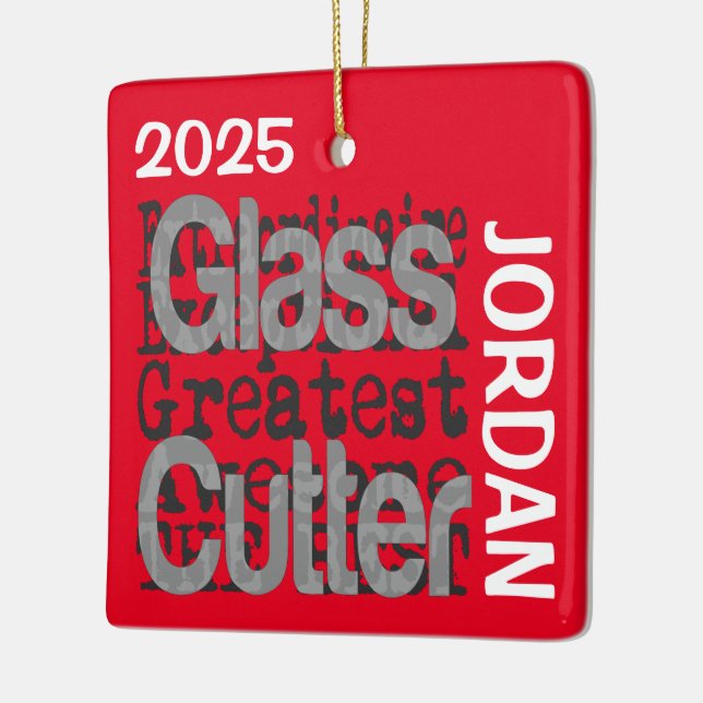 Glasskärarkonstnär CUSTOM Julgransprydnad Keramik (Vänster)