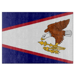 Glasskärbord med Flagga av American Samoa