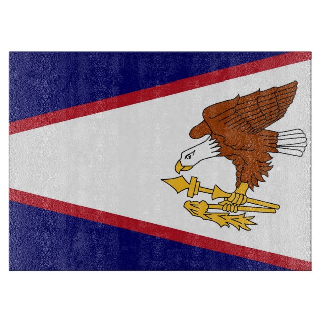 Glasskärbord med Flagga av American Samoa (Framsidan)