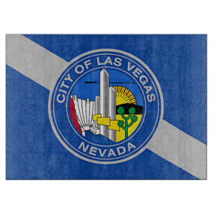 Glasskärbord med Flagga Las Vegas City