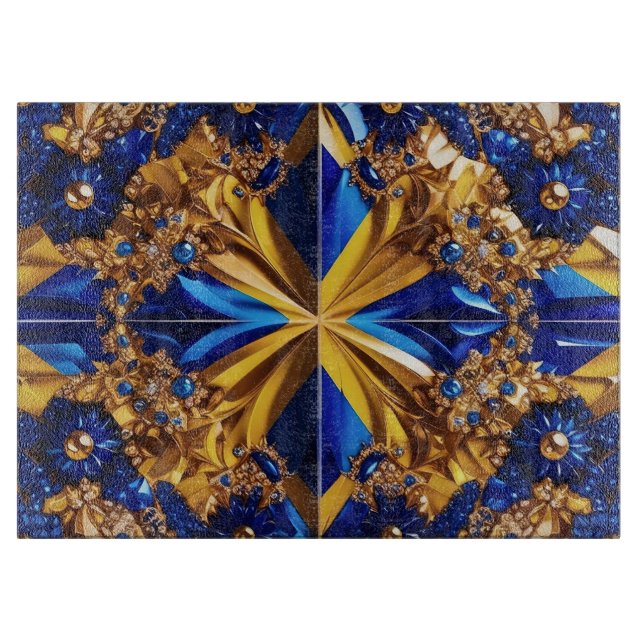 Glasskärbord med Sverige Färg (Framsidan)