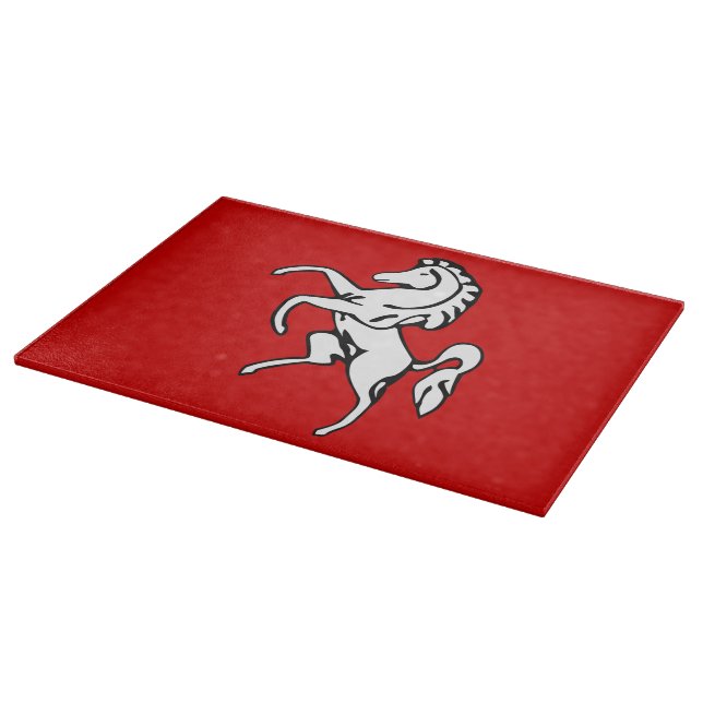 Glasskärbräda med Kent Countys flagga (Hörn)