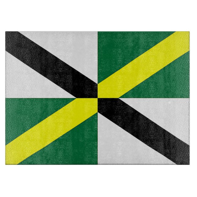 Glasskärbräda med Monterey Citys flagga (Framsidan)
