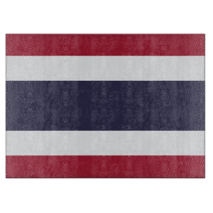 Glasskärbräda med Thailands flagga
