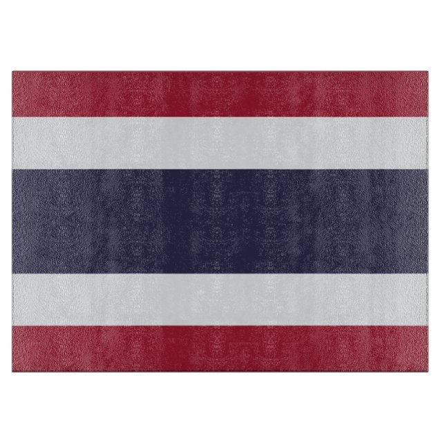 Glasskärbräda med Thailands flagga (Framsidan)