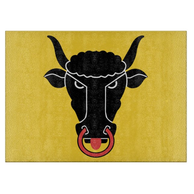 Glasskärbräda med Uri, Schweiz flagga (Framsidan)