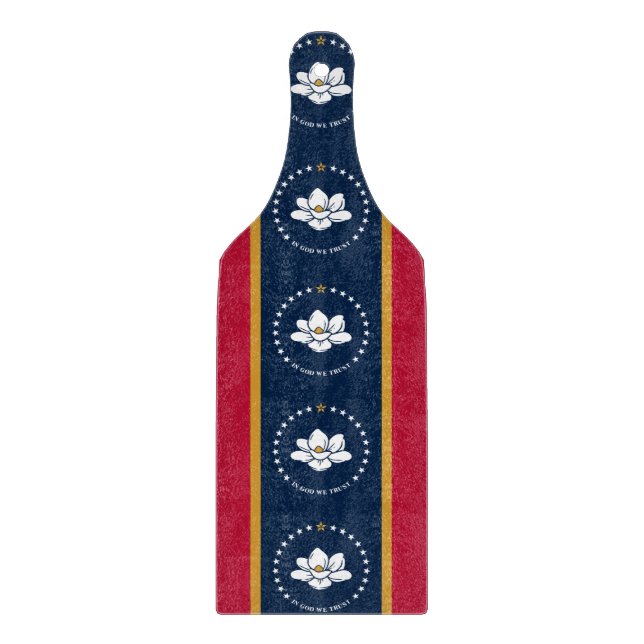 Glasskärbräda paddel med flagga Mississippi (Framsidan)