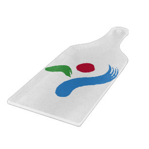 Glasskärbräda paddel med Seouls flagga