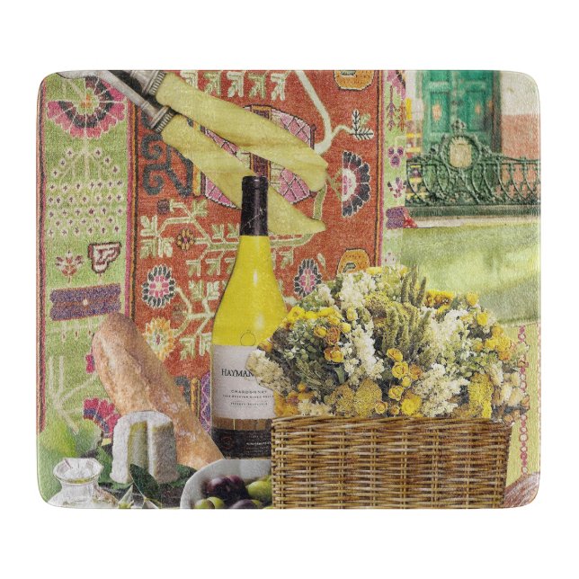 Glasskärl med Vin och oliver (Framsidan)