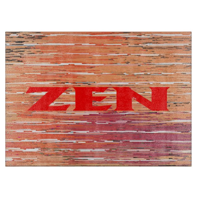 Glasskärning av Zen Red Reeds (Framsidan)