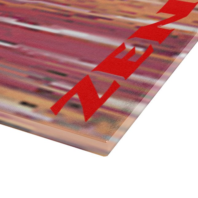 Glasskärning av Zen Red Reeds (Hörn)