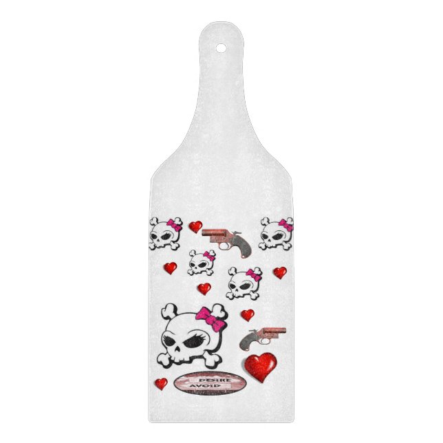 Glasskärning på Alla hjärtans dag Skull (Framsidan)