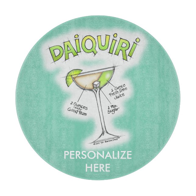 GLASSKÄRNINGAR, DAIQUIRI RECEPT COCKTAIL KONST (Framsidan)
