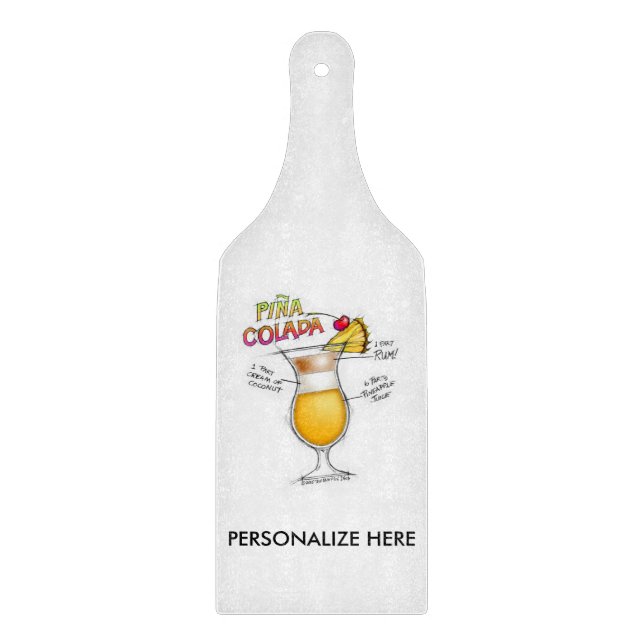 GLASSKÄRNINGSBORD - PINA COLADA RECEPT KONST (Framsidan)