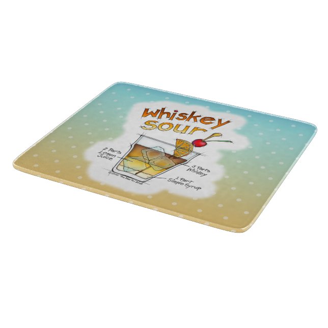 GLASSKÄRNINGSBORD - WHISKEY SOUR RECEPT KONST (Hörn)