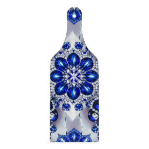 Glasskärningspadar Blue White Färg