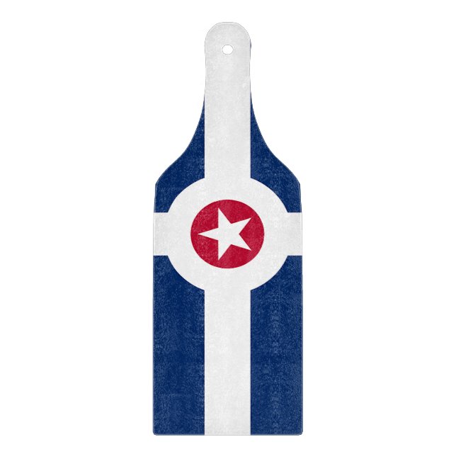 Glasskärningspadar med flagga Indianapolis (Framsidan)
