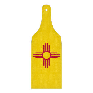 Glasskärningspadar med New mexico flagga
