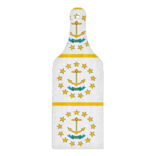 Glasskärningspadar med Rhode island flagga