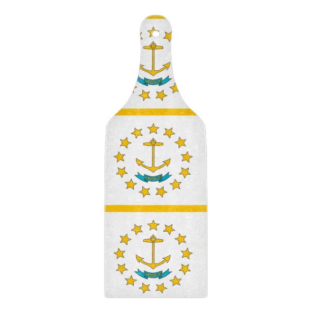 Glasskärningspadar med Rhode island flagga (Framsidan)