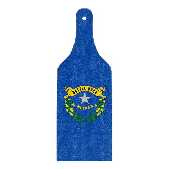 Glasskärningspadda med Nevada flagga (Framsidan)
