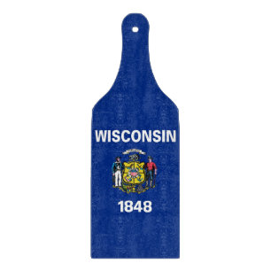 Glasskärningspadlar Wisconsin flagga