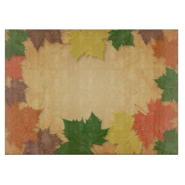 Glasskärningspanel för hösttema (Framsidan)