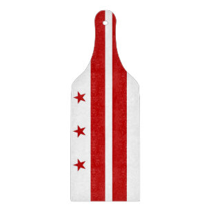 Glasskärningspanel Washington DC flagga