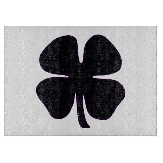 Glasskärpskivor av svart Klöver (Framsidan)