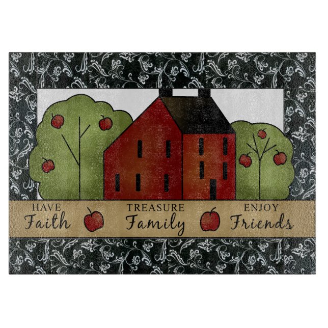 Glasskärskivor av land-inspiration (Framsidan)