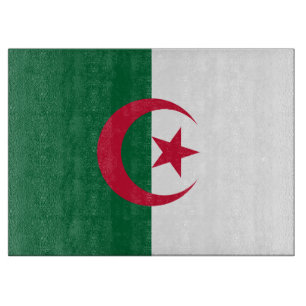 Glasskärskivor med Flagga av Algeriet