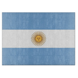 Glasskärskivor med Flagga av Argentina