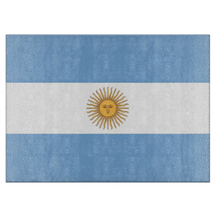 Glasskärskivor med Flagga av Argentina