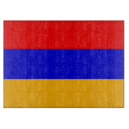 Glasskärskivor med Flagga av Armenien