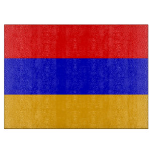 Glasskärskivor med Flagga av Armenien
