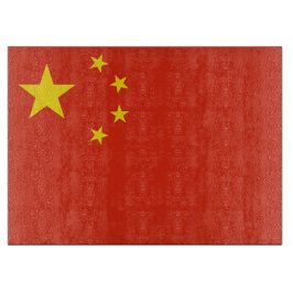 Glasskärskivor med Flagga av China