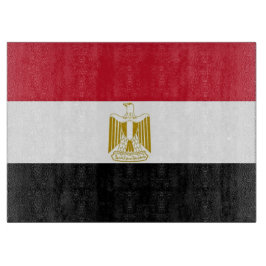 Glasskärskivor med Flagga av Egypten