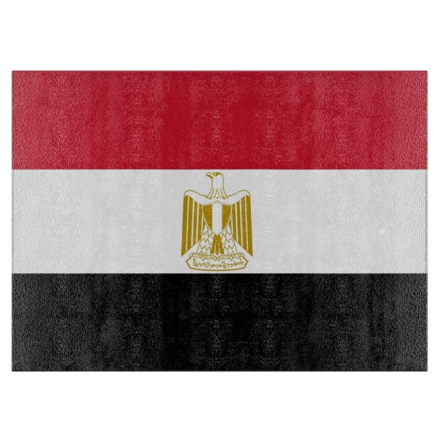 Glasskärskivor med Flagga av Egypten (Framsidan)