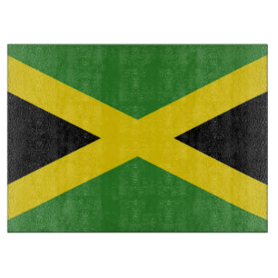 Glasskärskivor med Flagga av Jamaica
