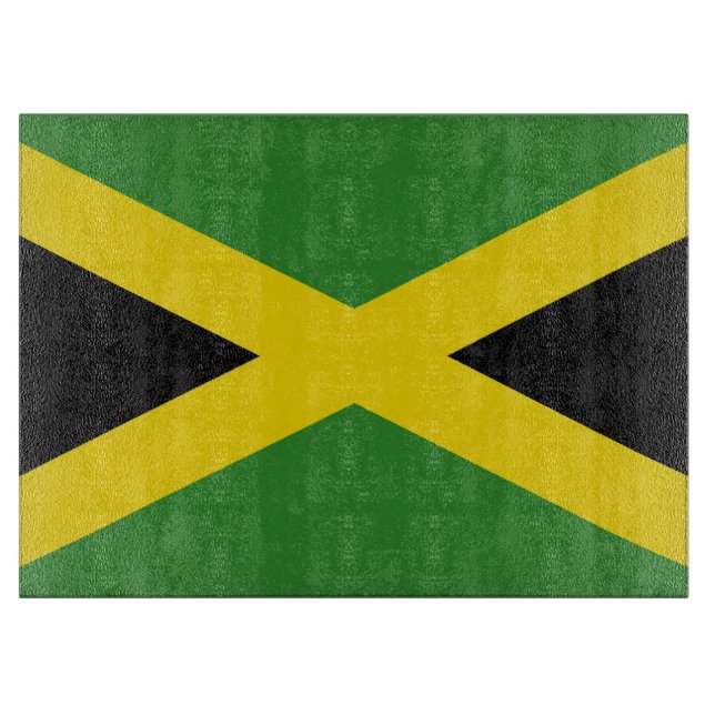 Glasskärskivor med Flagga av Jamaica (Framsidan)