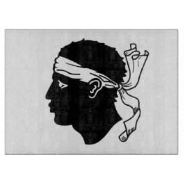 Glasskärskivor med Flagga av Korsika, Frankrike