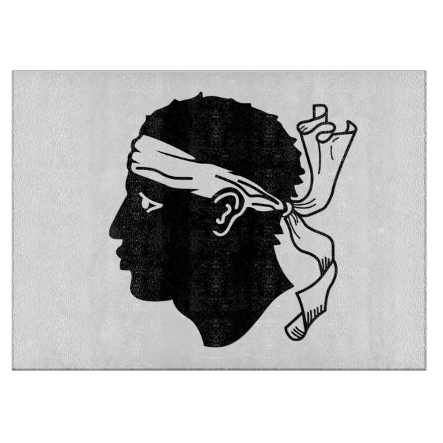 Glasskärskivor med Flagga av Korsika, Frankrike (Framsidan)