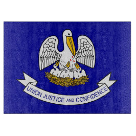 Glasskärskivor med Flagga av Louisiana, Förenta st