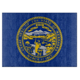 Glasskärskivor med Flagga av Nebraska USA