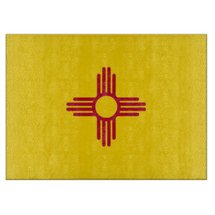 Glasskärskivor med Flagga av New mexico, USA